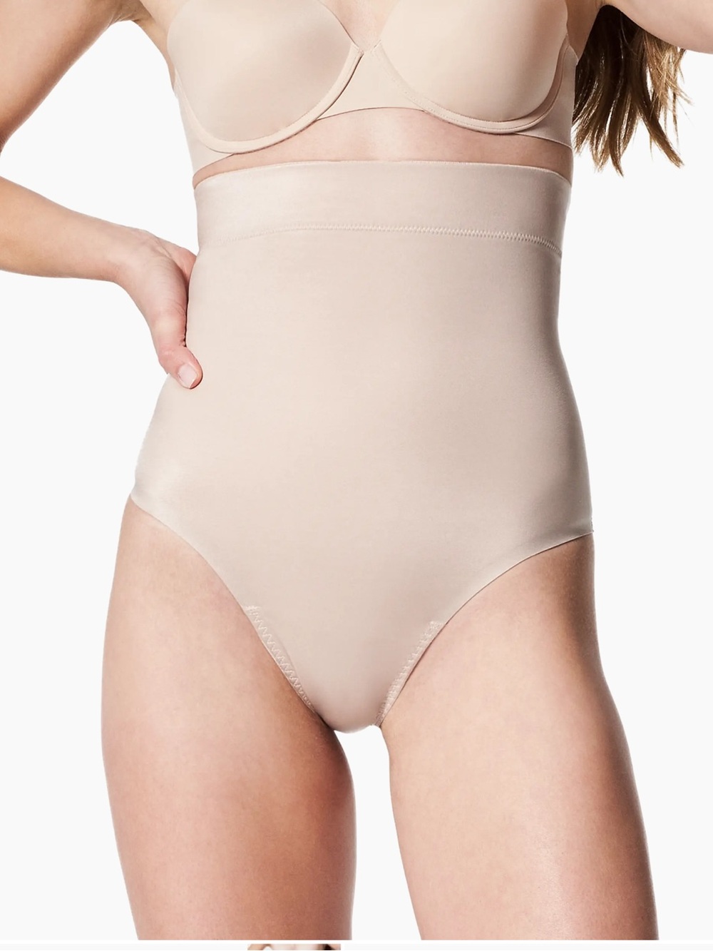 Spanx Suit Your Fancy High Waist Thong in Beige size Small NWOT